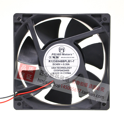 PELKOMOTORS R1238X48BPLB1-7 48V 0.30A 12CM 12038 变频器风扇