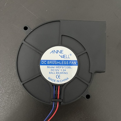 VNNE WELL WDF9733BL DC 12V 1.2A 9.7厘米鼓风机散热风扇大风力