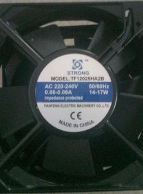 全新 TOPFAN 12CM 12025 TF1225HA2B 220-240V 0.10A 散热风机