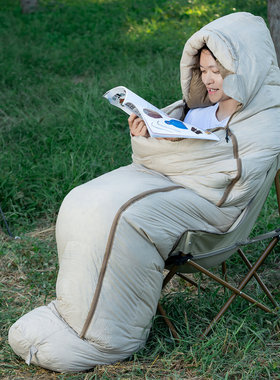 探路者700g鹅绒睡袋户外防水保暖便携易收纳木乃伊式TECCBL80872