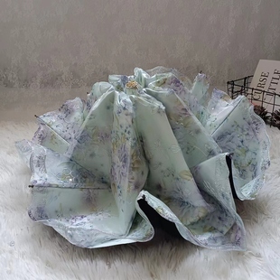 双层太阳伞蕾丝遮阳伞防紫外线防晒黑胶折叠晴雨两用伞小清新新款