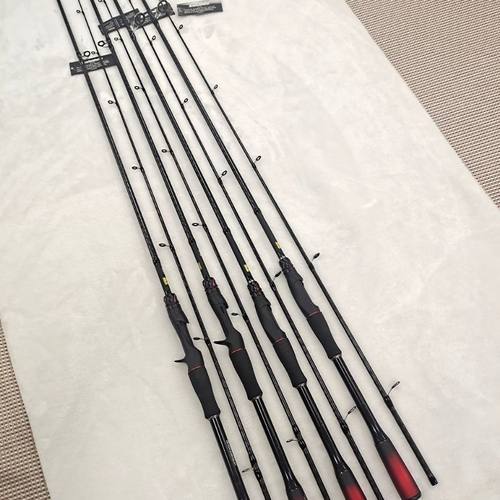青鲟至尊高碳超轻路亚竿MH,ML, M综合调通身交叉碳带钓竿直柄枪柄