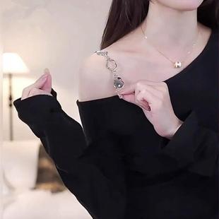 新款 吊带链条 高档高品质水钻内衣肩带文胸可替换带子防滑金属个性