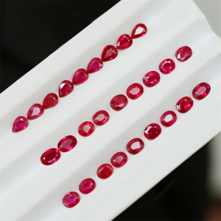 HB6莫桑比克天然老烧红宝石裸石18K金镶嵌戒指手链耳钉女精品现货