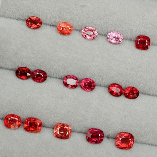 J6天然尖晶石裸石缅甸曼辛18K金镶嵌定制戒指吊坠耳钉手链特价 女