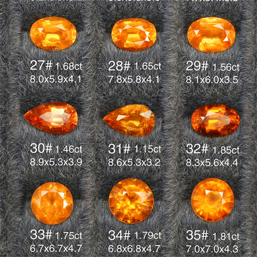 FD4天然芬达石榴石T裸石18K钻石镶嵌戒指戒面吊坠耳钉特价现货女