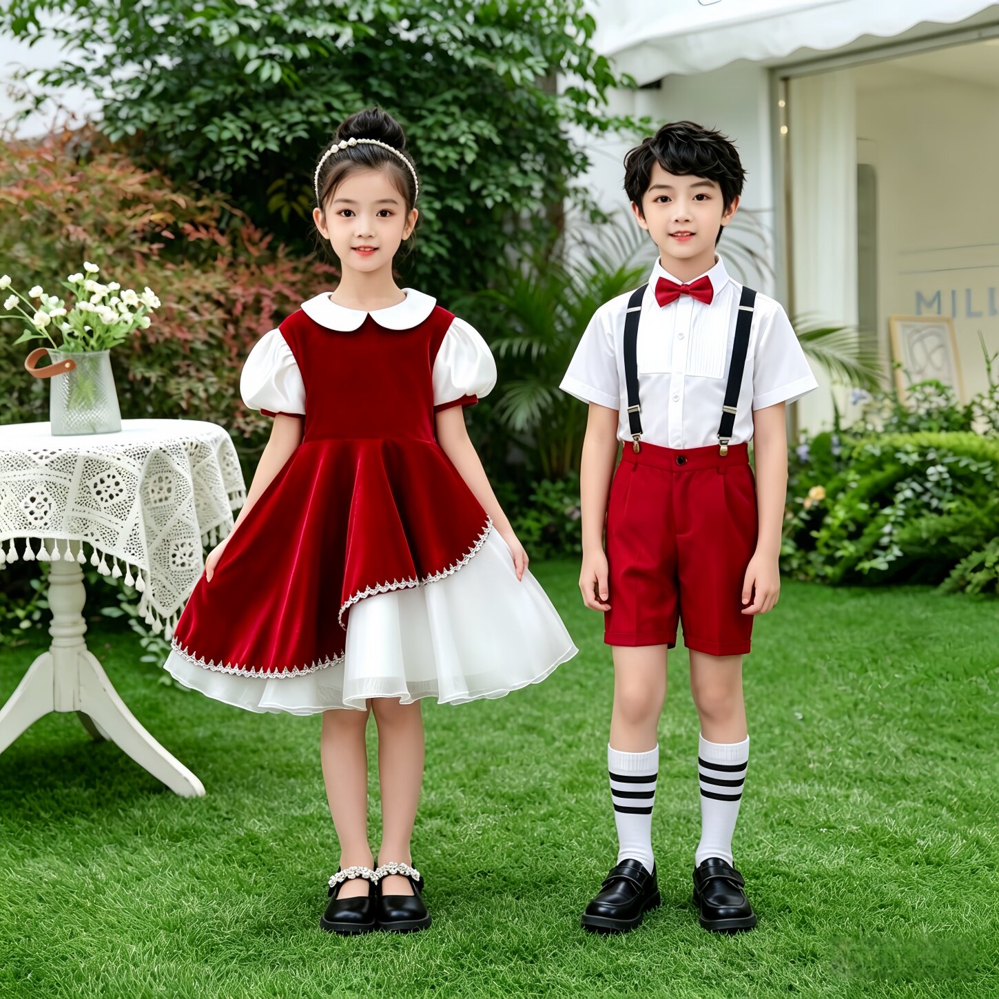 六一儿童合唱服男女童学院风演出服小学生诗歌朗诵表演服装团体服