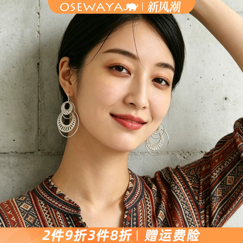 OSEWAYA波西米亚圆圈耳环