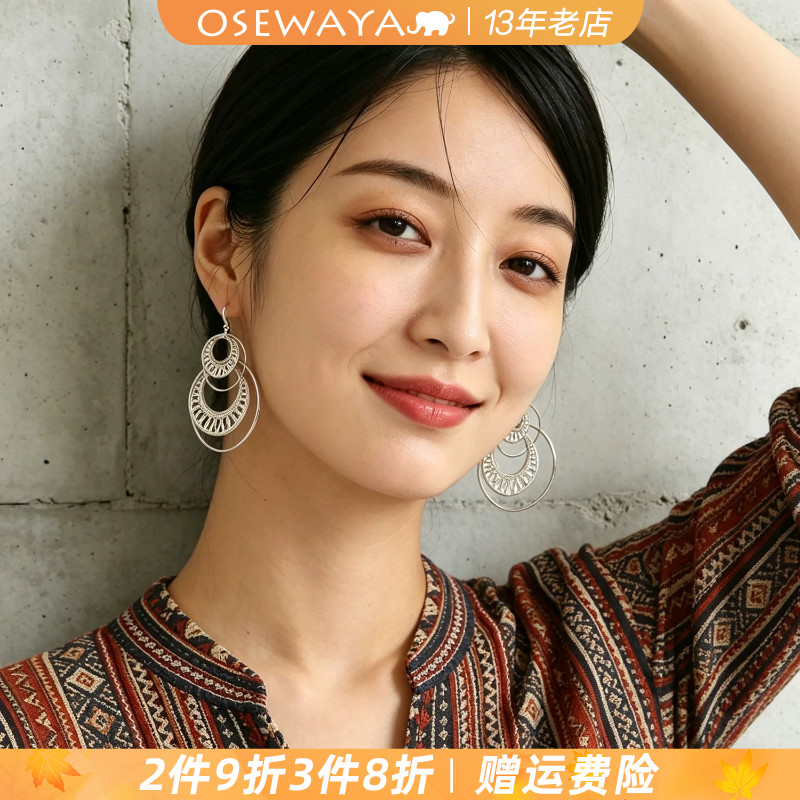 OSEWAYA波西米亚圆圈耳环