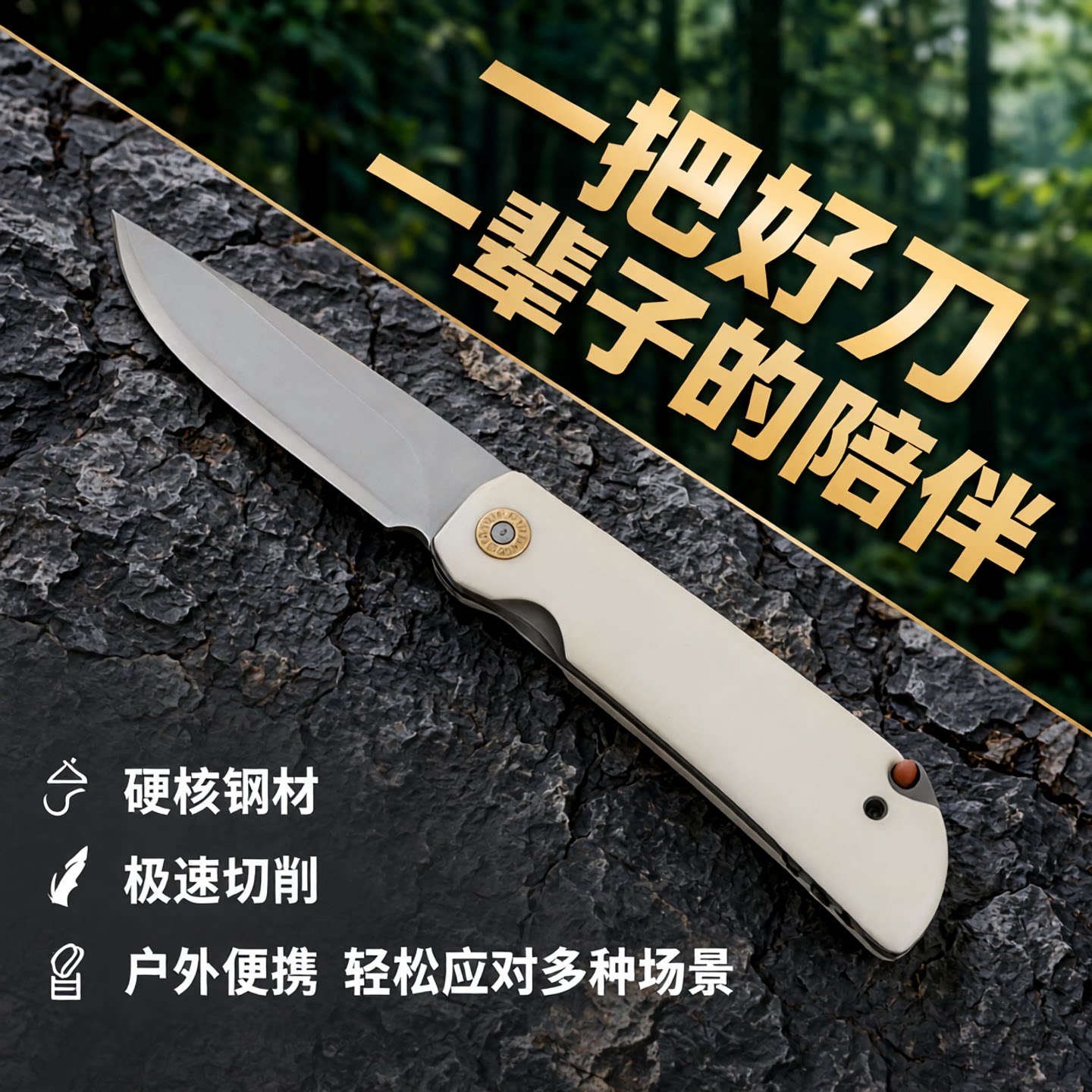 户外刀便携防身家用折叠刀具
