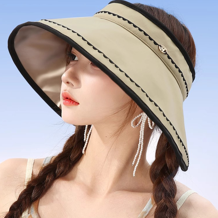 CACUSS女夏防晒帽空顶帽遮阳帽