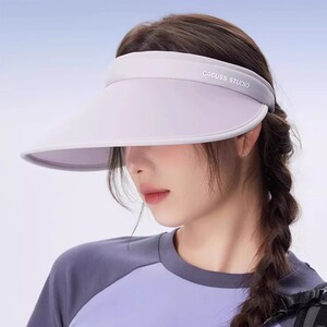 CACUSS空顶帽女防晒帽大帽檐防紫外线户外发箍式运动遮阳太阳帽子