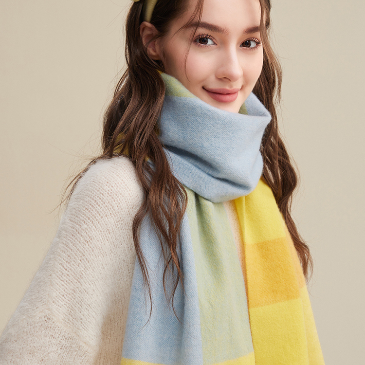 CACUSS围巾女秋冬围脖流苏披肩