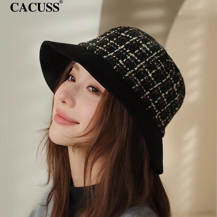CACUSS渔夫帽子女秋冬季小香风
