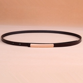 装 简约牛皮小腰带金色扣 饰真皮细腰带女百搭皮带配裙子连衣裙时尚