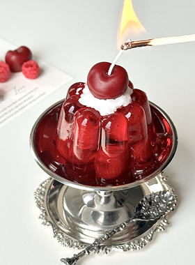 kako樱桃布丁香薰蜡烛礼盒家用卧室内生日礼物女生闺蜜小众高级感