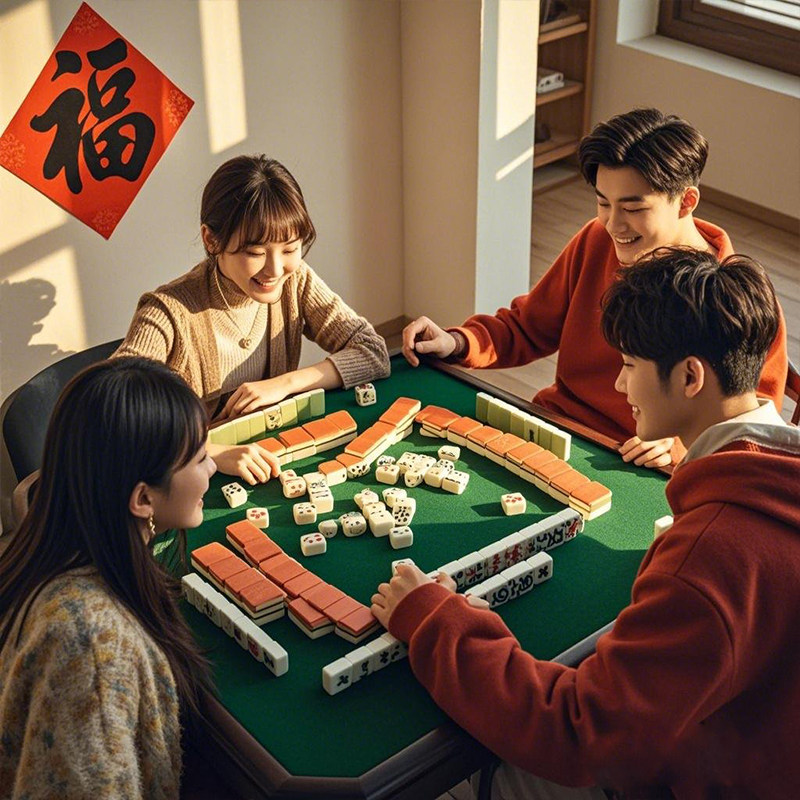 麻将牌家用手搓麻雀大号四川玉石高颜值红中精品带盒中号108张