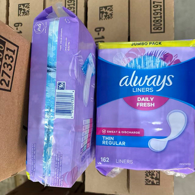 美国Always护舒宝量多日用卫生巾无护翼护垫超薄棉质Radiant系列