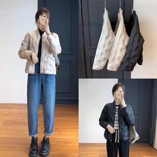 质感好哭！简约时尚显瘦轻薄羽绒服女短款小个子棒球服23年冬季新