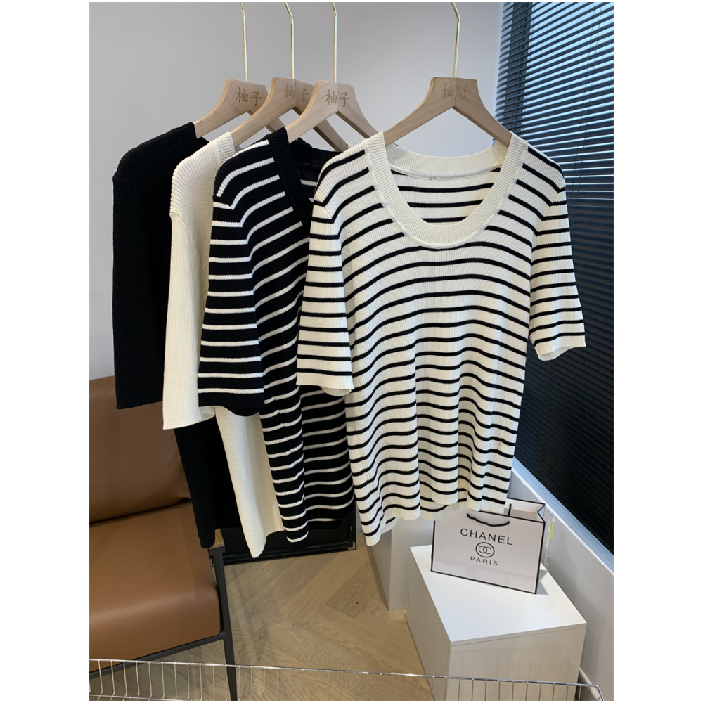 炸裂好穿的针织衫!冰丝面料T恤