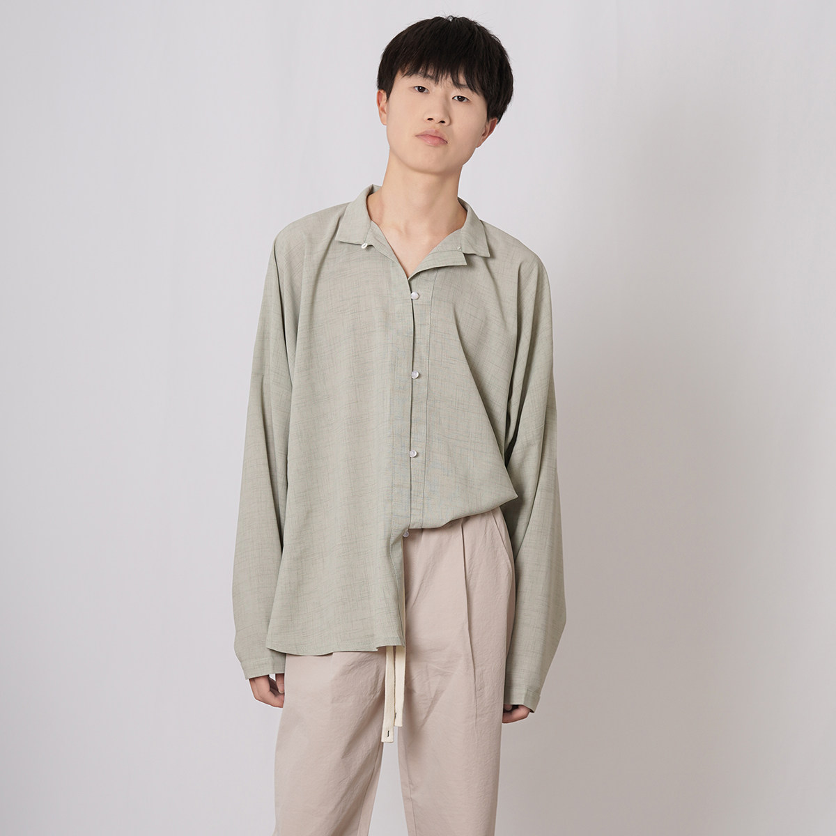 青山渐【清风】明制竖领对襟弓袋袖立领衫日常通勤汉服男女春秋款,男装,汉服,淘宝优惠券,粉丝福利购,淘宝优惠卷