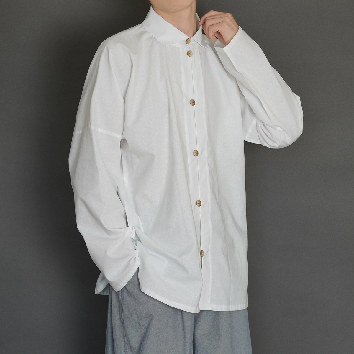 明制翻领衫青山渐汉服