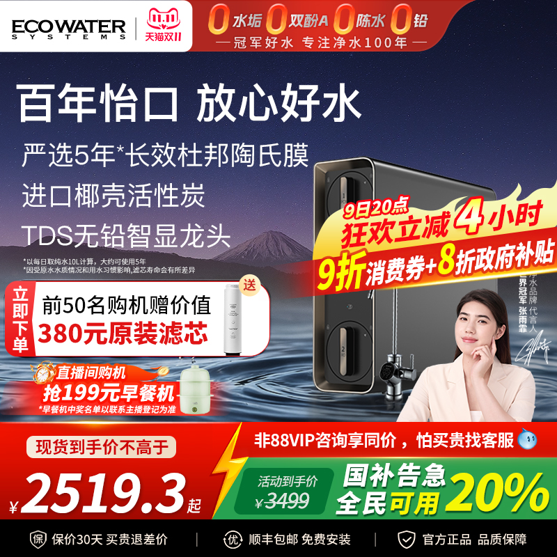 政府补贴怡口ro反渗透家用净水器