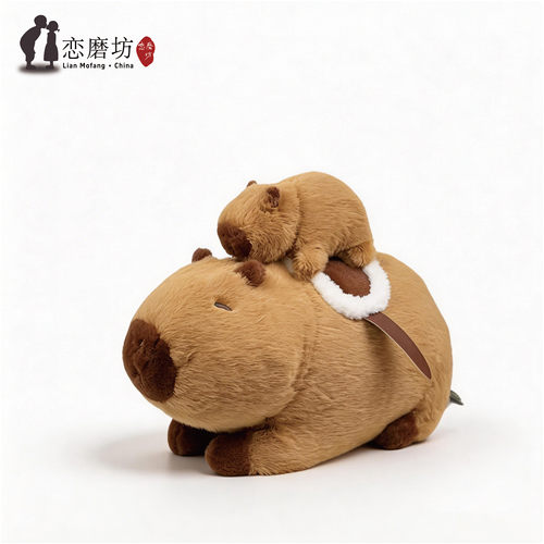 卡皮巴拉玩偶公仔水豚可抽拉礼物