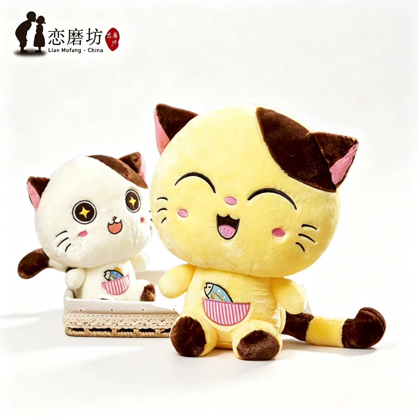 可爱开心猫公仔毛绒公仔生日礼物