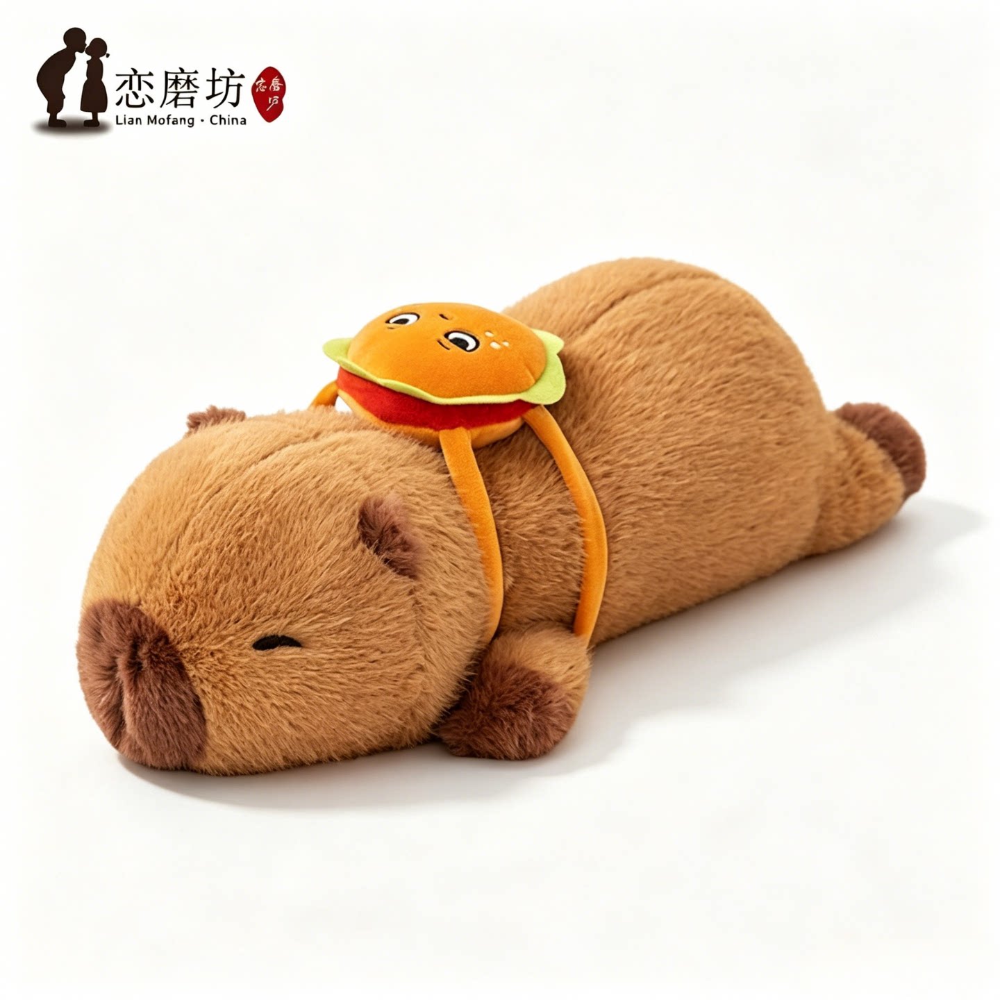 生日礼物女玩偶水豚噜噜棕色40cm