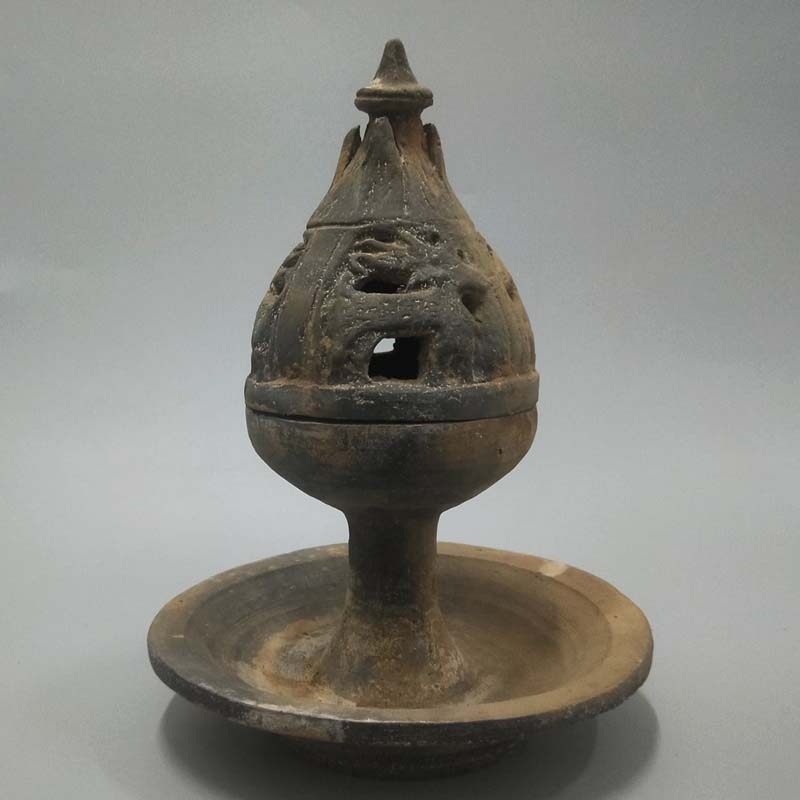 仿古陶器 熏炉 特色酒店创意摆件 展品定制 家居饰品 工艺品 灰陶