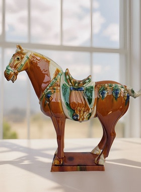 五彩家饰陶瓷祝福古典中式招财