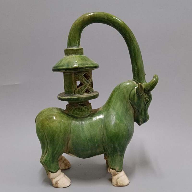 仿古陶瓷摆件 汉绿釉青牛宫灯 新古典家居饰品客厅玄关电视柜摆设,家居饰品,装饰摆件,淘宝优惠券,粉丝福利购,淘宝优惠卷