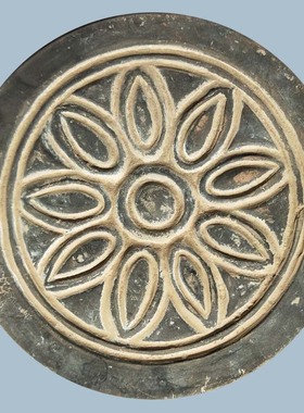 植物花卉仿古瓦当摆件拓片教学模具古典花纹古建装饰文化展品几何