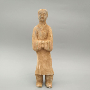 仿古陶器摆件 汉代陶俑 陶土工艺品 博古架装饰品 学校展览品定制