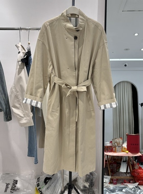 长款风衣女2026年春季新款韩国气质大牌大板型扩版大码外套35985