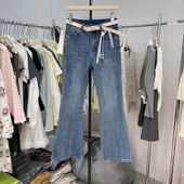 微喇裤 欧货2026春季 简约百搭显瘦韩系弹力喇叭牛仔裤 韩版 子女 新款