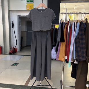 韩系穿搭套装女2026新款早春季高级感轻奢小个子大脚阔腿裤两件套