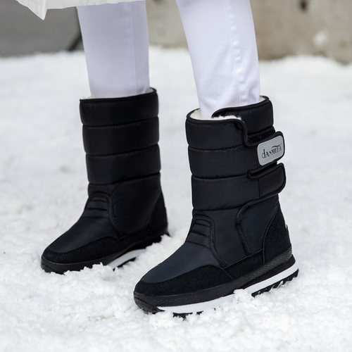 厚底加绒防水防滑雪地棉鞋冬季