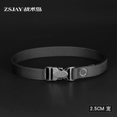 战术鸟 细窄款 2.5CM户外速干尼龙腰带男女运动登山皮带帆布窄