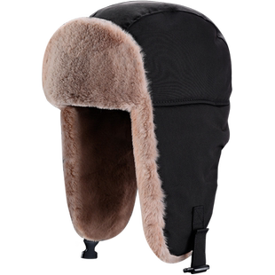 战术鸟冬季加厚男士雷锋帽 加大棉帽子军防水保暖帽老人爸爸护耳