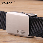 战术鸟休闲腰带男自动平滑扣帆布皮带休闲牛仔韩版 潮简约加长裤 带