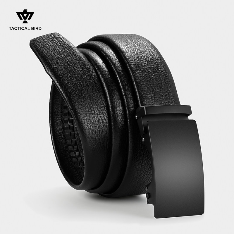 战术鸟自动扣真皮皮带男牛皮皮带