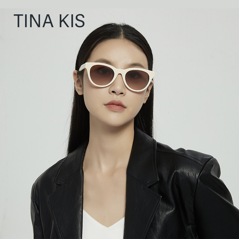Tina Kis复古墨镜女2026新款高级感防晒法式防紫外线太阳镜显脸小