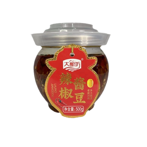 河南商丘特产大酿坊香油辣椒酱豆500g瓶装豆糁黄豆下饭酱夹馍拌饭