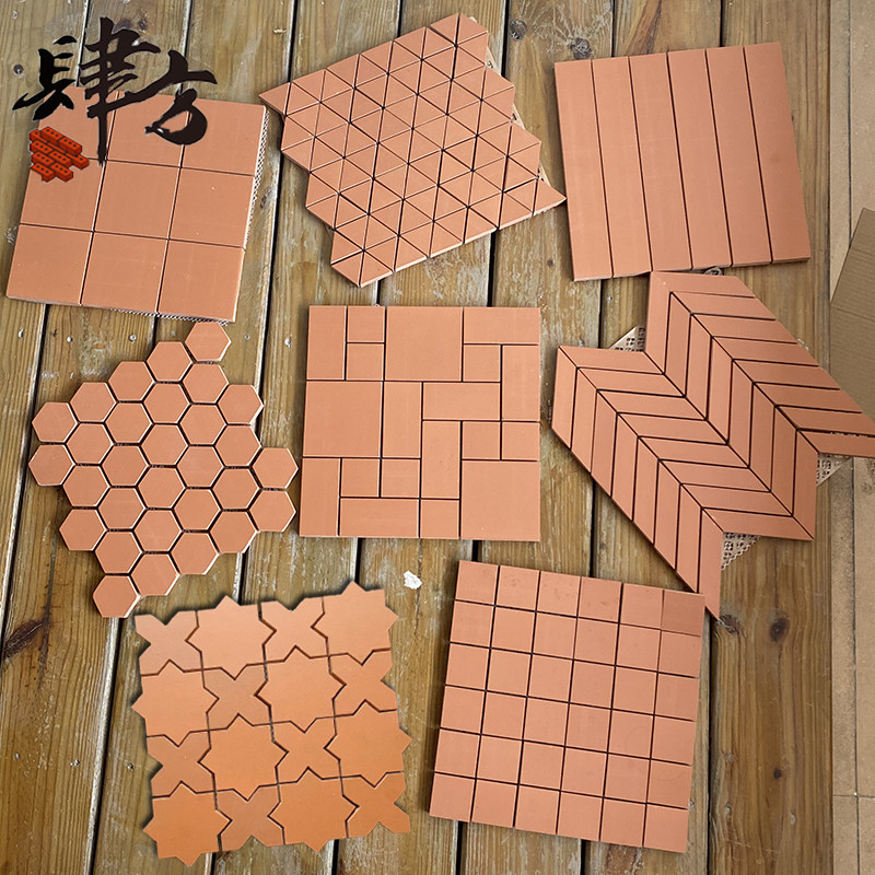 复古红砖马赛克小规格红砖小方砖老红砖片艺术红砖片餐厅墙小清新