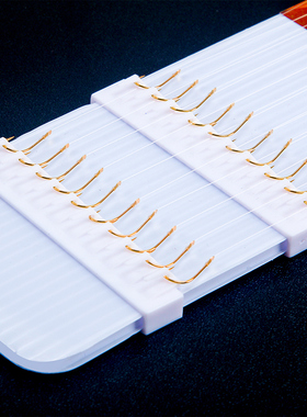 鲫鱼456号金袖鱼钩套装无刺台钓绑好钓鱼0.4子线双钩成品全套50cm