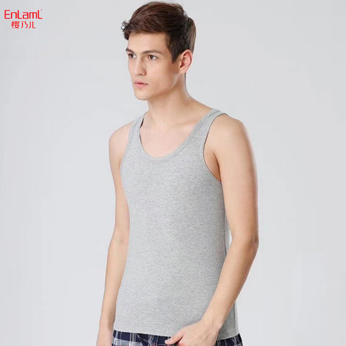 enlaml/樱乃儿男背心莫代尔棉