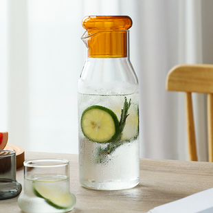 家用耐高温玻璃冷水壶大容量冰箱白开水凉水壶泡茶壶一人饮冷泡壶