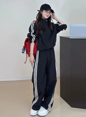 胖MM大码超火高级感穿搭秋季女装一整套卫衣运动套装休闲裤两件套